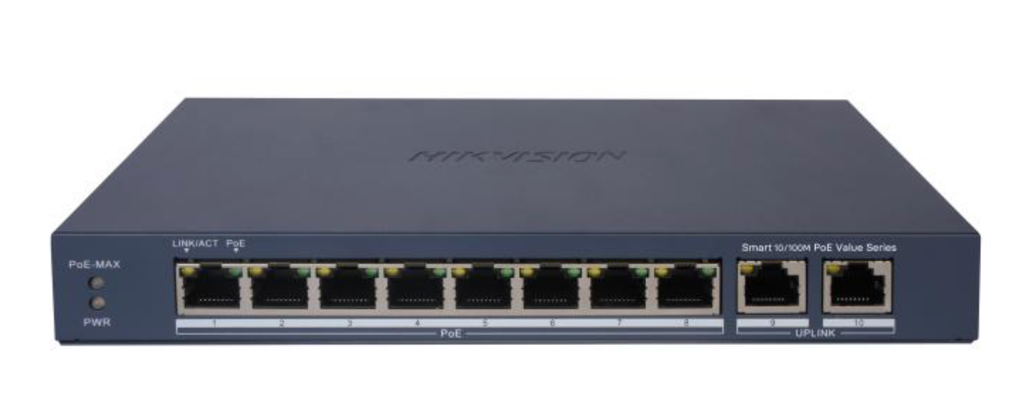 DS-3E1310P-EI/M 8 Port Fast Ethernet Smart POE Switch