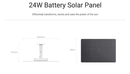 Panel Suria Bateri EZVIZ 24W