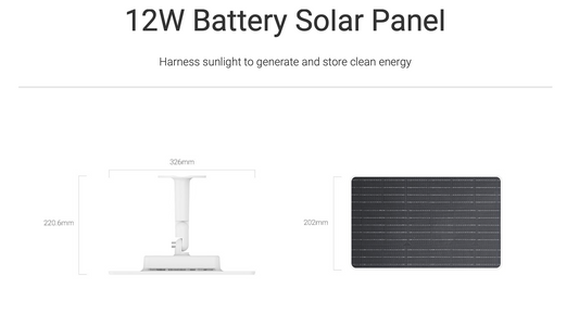 Panel Suria Bateri EZVIZ 12W
